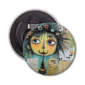 ArtLady 1 Charmant en verontrust Button Flesopener (Voorkant)