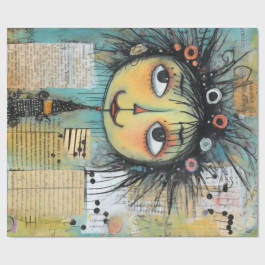 ArtLady 1 Charmant en verontrust Cadeaupapier (Vlak)