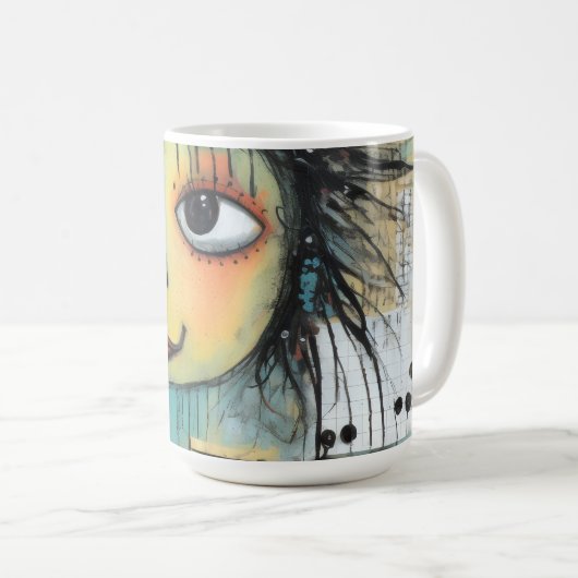 ArtLady 1 Charmant en verontrust Koffiemok (Voorkant rechts)