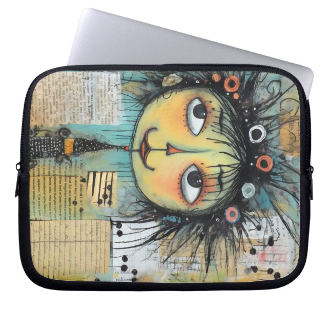ArtLady 1 Charmant en verontrust Laptop Sleeve (Voorkant)