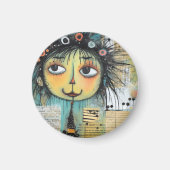 ArtLady 1 Charmant en verontrust Magneet (Voorkant)