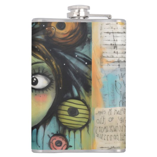 ArtLady 20 Charmant en verontrust Heupfles (Achterkant)