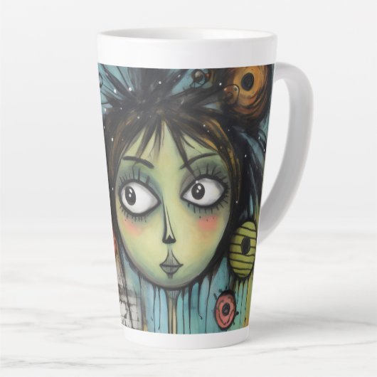 ArtLady 20 Charmant en verontrust Latte Mok (Rechterhoek)