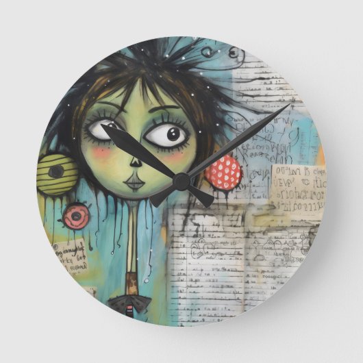 ArtLady 20 Charmant en verontrust Ronde Klok (Voorkant)