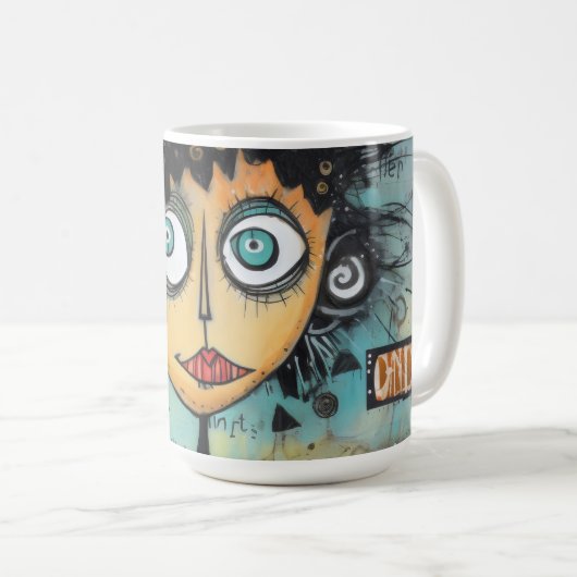 ArtLady 21 Charmant en verontrust Koffiemok (Voorkant rechts)