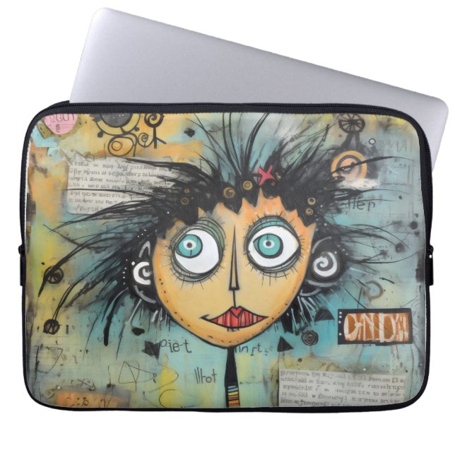 ArtLady 21 Charmant en verontrust Laptop Sleeve (Voorkant)