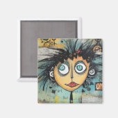 ArtLady 21 Charmant en verontrust Magneet (Voorkant / Achterkant)