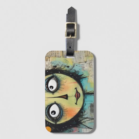 ArtLady 22 Charmant en verontrust Bagagelabel (Voorkant (verticaal))