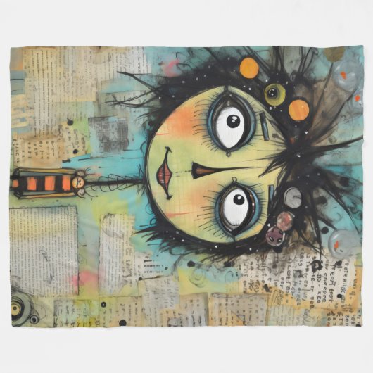 ArtLady 22 Charmant en verontrust Fleece Deken (Voorkant (Horizontaal))