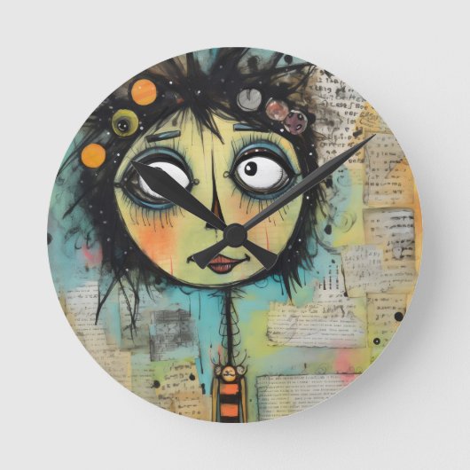 ArtLady 22 Charmant en verontrust Ronde Klok (Voorkant)