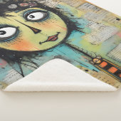 ArtLady 22 Charmant en verontrust Sherpa Deken (3/4)