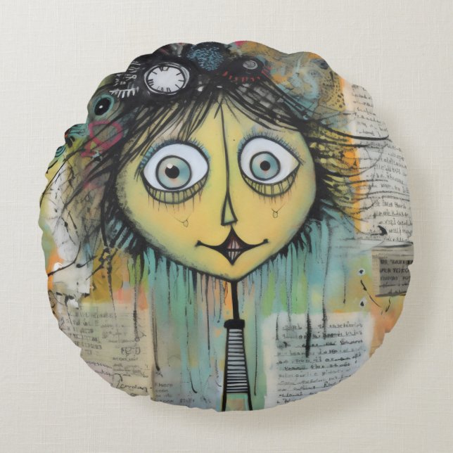 ArtLady 24 Charmant en in de war Rond Kussen (Voorkant)