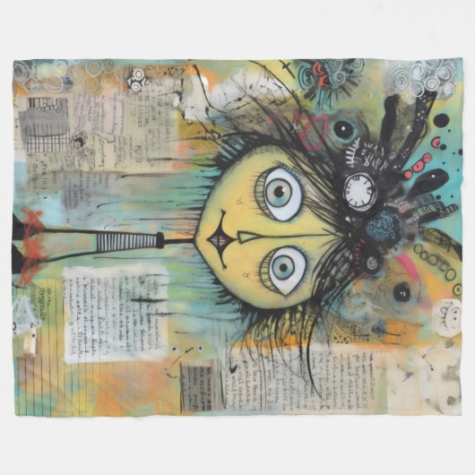 ArtLady 24 Charmant en verontrust Fleece Deken (Voorkant (Horizontaal))
