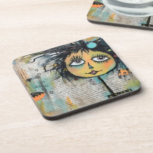 ArtLady 25 Charmant en verontrust Bier Onderzetter (Linkerzijde)