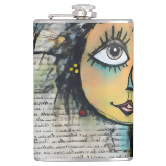 ArtLady 25 Charmant en verontrust Heupfles (Voorkant)