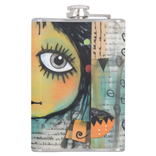 ArtLady 25 Charmant en verontrust Heupfles (Achterkant)