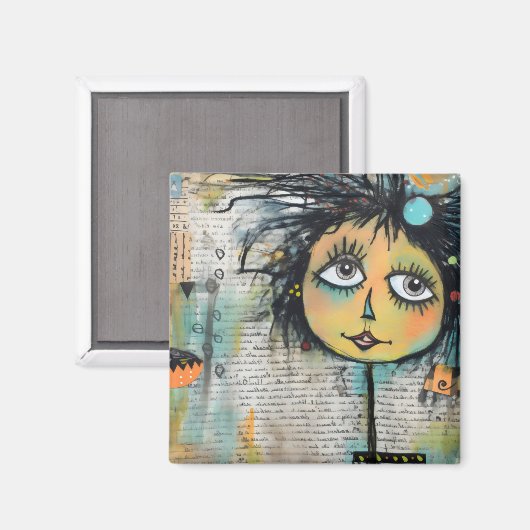 ArtLady 25 Charmant en verontrust Magneet (Voorkant / Achterkant)