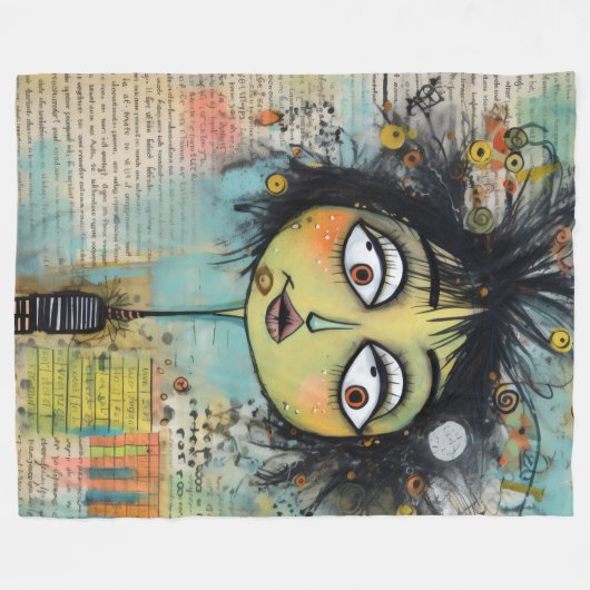 ArtLady 26 Charmant en verontrust Fleece Deken (Voorkant (Horizontaal))