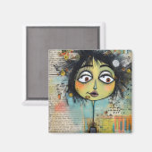 ArtLady 26 Charmant en verontrust Magneet (Voorkant / Achterkant)