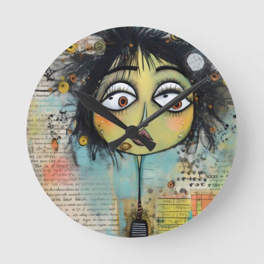 ArtLady 26 Charmant en verontrust Ronde Klok (Voorkant)