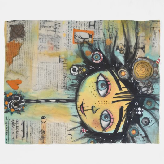 ArtLady 28 Charmant en verontrust Fleece Deken (Voorkant (Horizontaal))