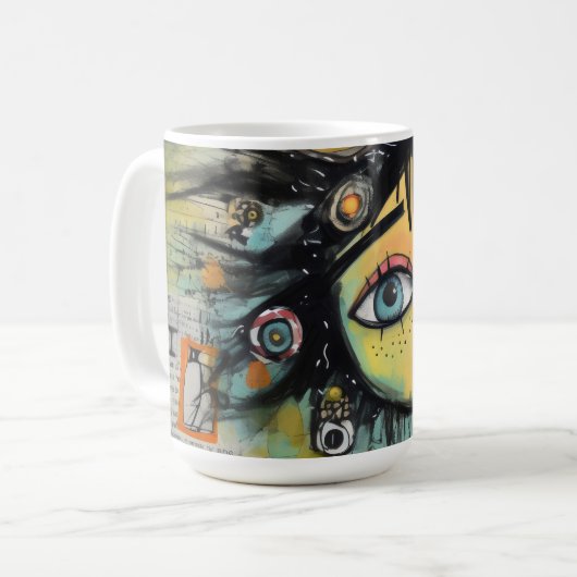 ArtLady 28 Charmant en verontrust Koffiemok (Voorkant links)