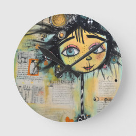 ArtLady 28 Charmant en verontrust Ronde Klok