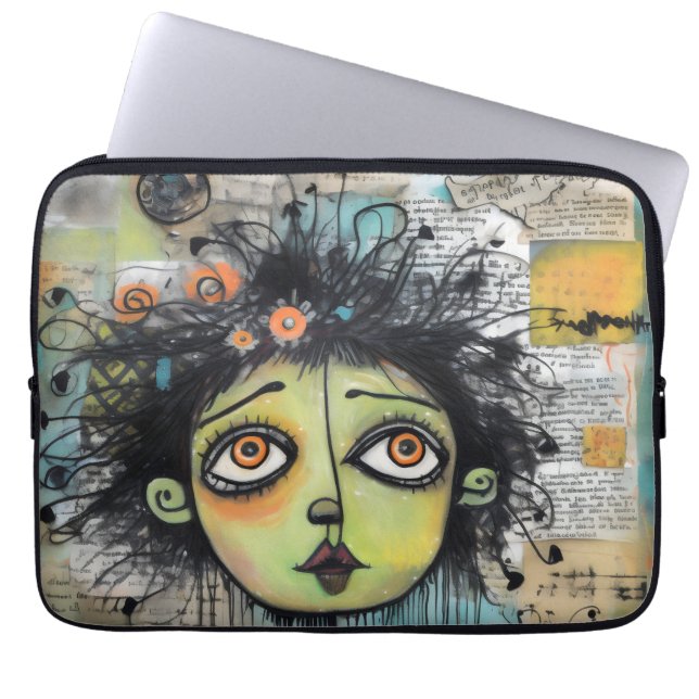 ArtLady 29 Charmant en verontrust Laptop Sleeve (Voorkant)