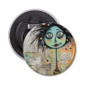 ArtLady 2 Charmant en verontrust Button Flesopener (Voorkant)