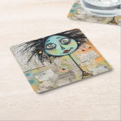 ArtLady 2 Charmant en verontrust Kartonnen Onderzetters (Schuin)