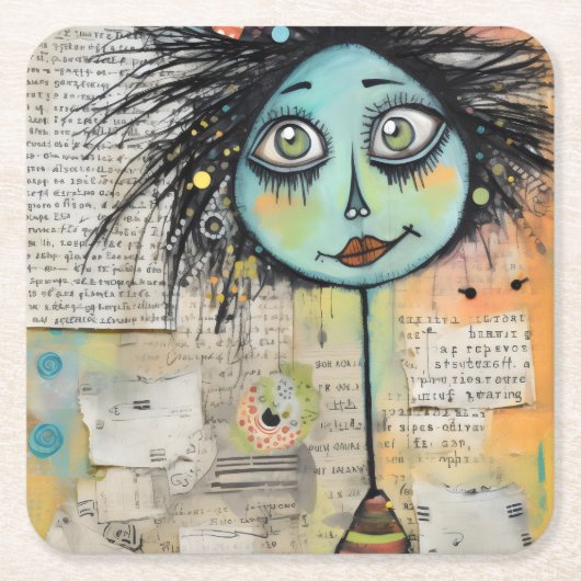 ArtLady 2 Charmant en verontrust Kartonnen Onderzetters (Voorkant)