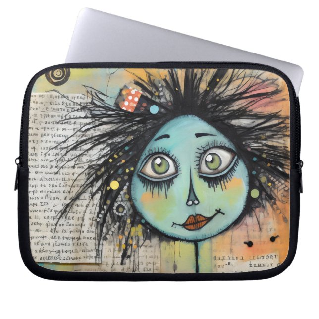 ArtLady 2 Charmant en verontrust Laptop Sleeve (Voorkant)