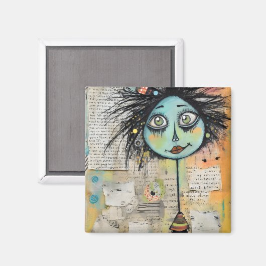ArtLady 2 Charmant en verontrust Magneet (Voorkant / Achterkant)