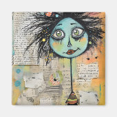 ArtLady 2 Charmant en verontrust Magneet (Voorkant)