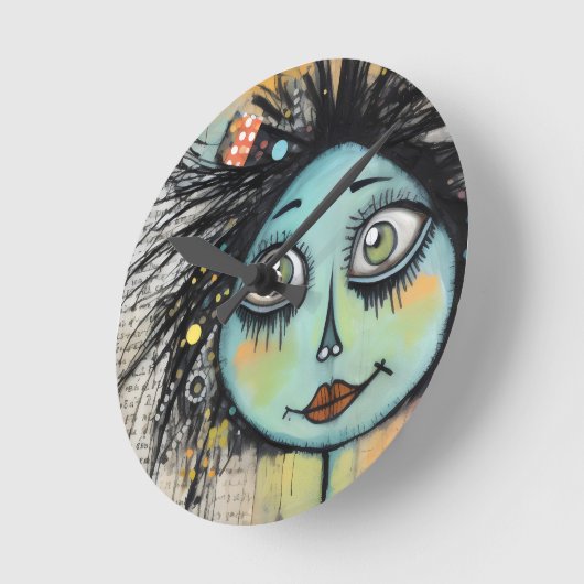 ArtLady 2 Charmant en verontrust Ronde Klok (Hoek)