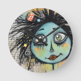 ArtLady 2 Charmant en verontrust Ronde Klok