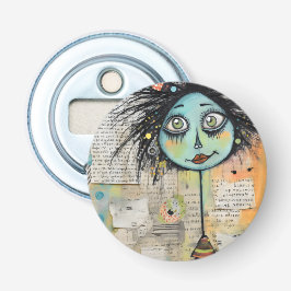 ArtLady 2 Charmant en wanhopig Button Flesopener
