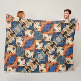 ArtLady 31 Charmant en verdrietig Fleece Deken