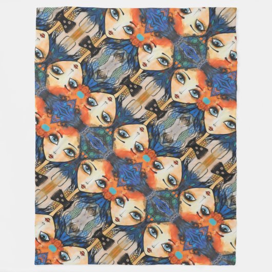 ArtLady 31 Charmant en verdrietig Fleece Deken (Voorkant)