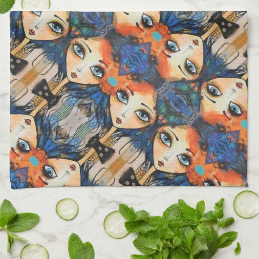 ArtLady 31 Charmant en verdrietig Theedoek (Gevouwen)