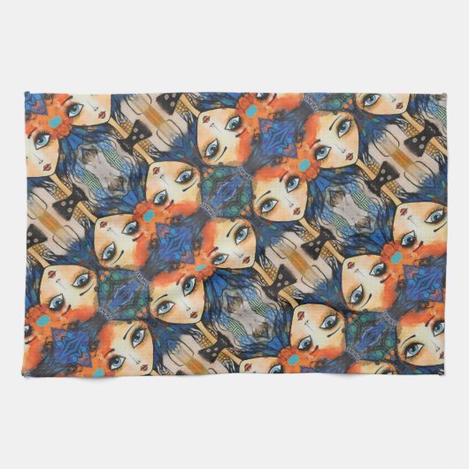 ArtLady 31 Charmant en verdrietig Theedoek (Horizontaal)