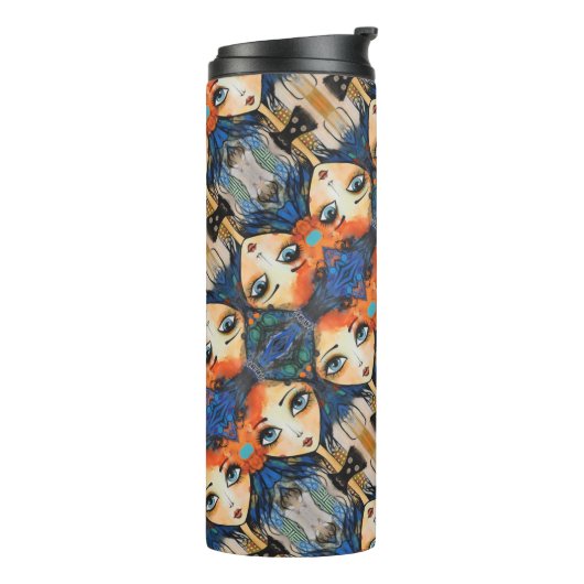 ArtLady 31 Charmant en verdrietig Thermosbeker (Gedraaid links)