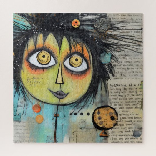 ArtLady 3 Charmant en bedroefd Legpuzzel (Verticaal)