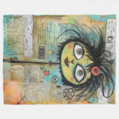 ArtLady 4 Charmant en verontrust Fleece Deken (Voorkant (Horizontaal))