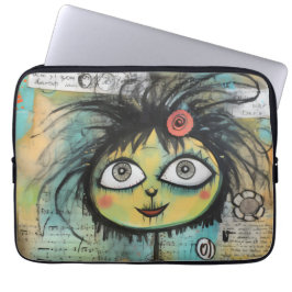 ArtLady 4 Charmant en verontrust Laptop Sleeve