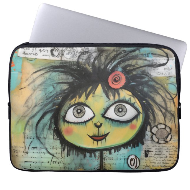 ArtLady 4 Charmant en verontrust Laptop Sleeve (Voorkant)