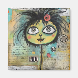 ArtLady 4 Charmant en verontrust Magneet