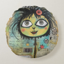 ArtLady 4 Charmant en verontrust Rond Kussen