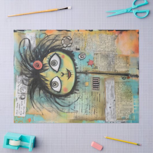 ArtLady 4 Charmant en verontrust Tissuepapier (Craft)