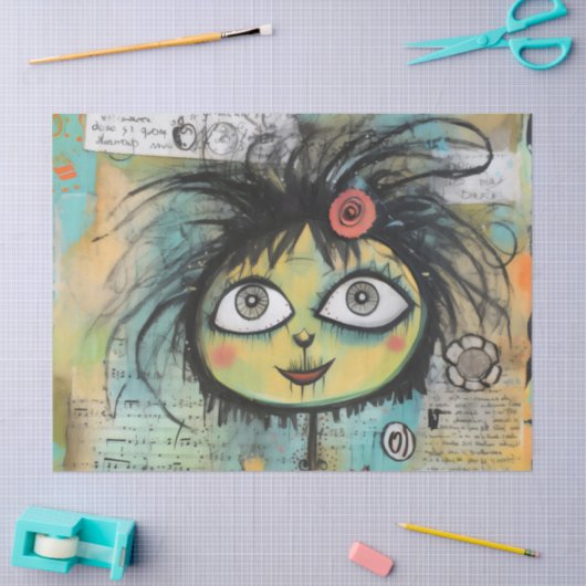 ArtLady 4 Charmant en verontrust Tissuepapier (Craft)